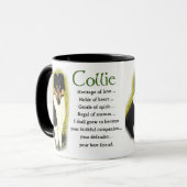 Mug Cadeaux rugueux de colley de tri couleur (Devant gauche)