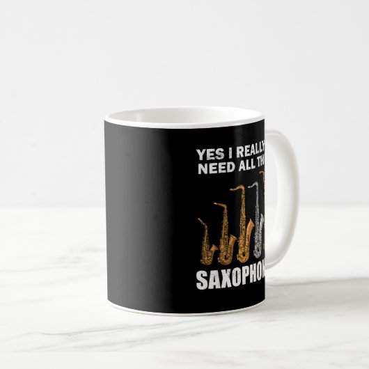 Mug Cadeaux Saxophonistes Jazz Musique Cadeaux Femmes (Devant droit)