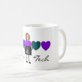 Mug Cadeaux uniques de technicien cardiaque d'écho (Devant droit)