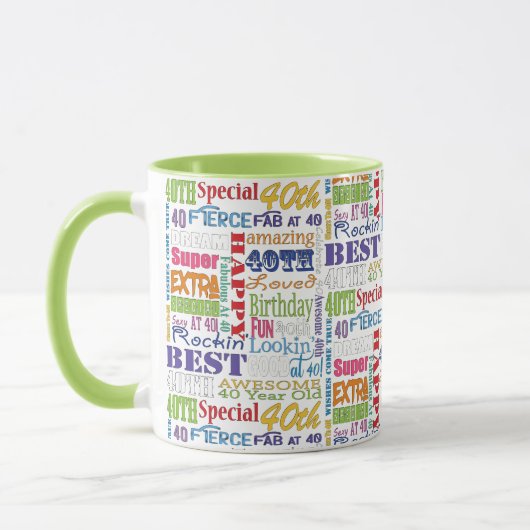 Mug Cadeaux Uniques Et Spéciaux De Fête Du 40E Anniver (Gauche)