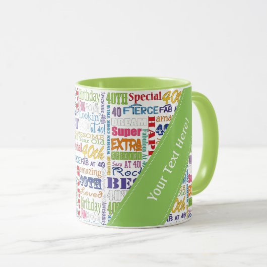 Mug Cadeaux Uniques Et Spéciaux De Fête Du 40E Anniver (Devant droit)