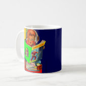 Mug cadet de l'espace garçon lecture livre de science (Devant gauche)