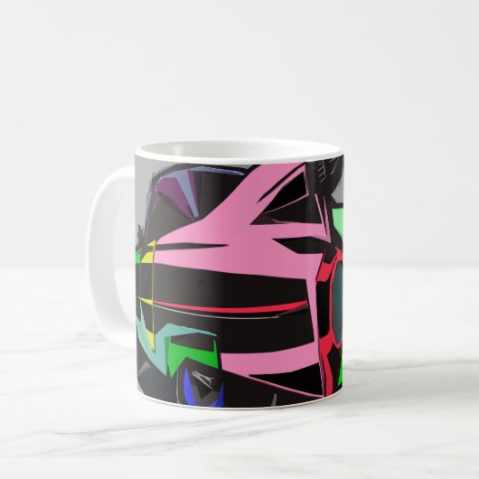 Mug Cadillac coloré (Devant gauche)