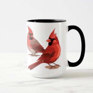 Mug Cadran d'horloge Cardinal rouge