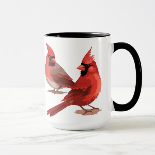Mug Cadran d'horloge Cardinal rouge (Droite)