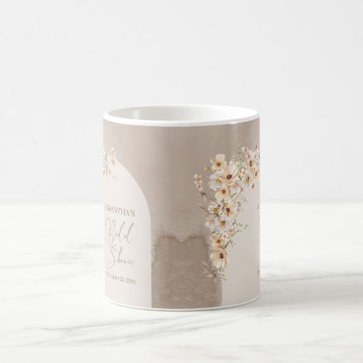 Mug Cadre d'arc d'ivoire Fleur sauvage moderne (Centre)