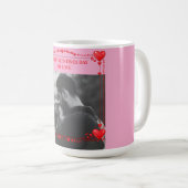 Mug Cadre de cœur rouge romantique Photo personnalisée (Devant droit)