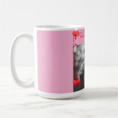 Mug Cadre de cœur rouge romantique Photo personnalisée (Gauche)