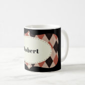 Mug Cadre de Jacquard personnalisable (Devant droit)