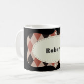 Mug Cadre de Jacquard personnalisable (Devant gauche)