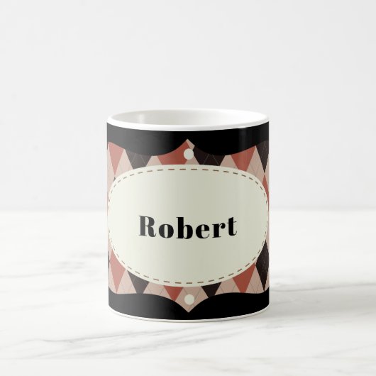 Mug Cadre de Jacquard personnalisable (Centre)