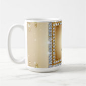 Mug ✨ Cadre de monogramme de nom en or diamant ✨ (Gauche)