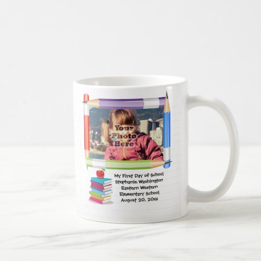 Mug Cadre de photo d'école des enfants des enfants (Droite)