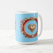 Mug Cadre doré luxueux avec perles (Devant droit)