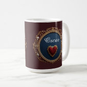 Mug Cadre doré luxueux avec perles (Devant droit)