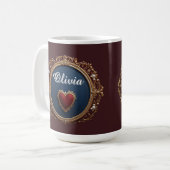 Mug Cadre doré luxueux avec perles (Devant gauche)