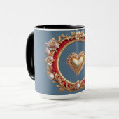 Mug Cadre doré luxueux avec perles (Devant gauche)