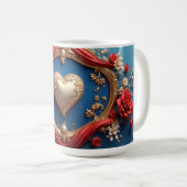 Mug Cadre doré luxueux avec perles (Devant droit)