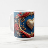 Mug Cadre doré luxueux avec perles (Devant gauche)