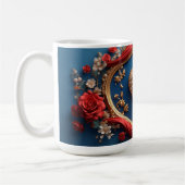 Mug Cadre doré luxueux avec perles (Gauche)
