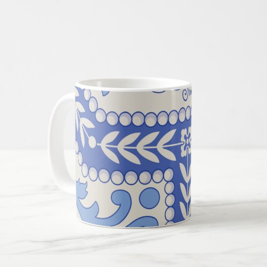 Mug Cadre en perles botaniques (Devant gauche)