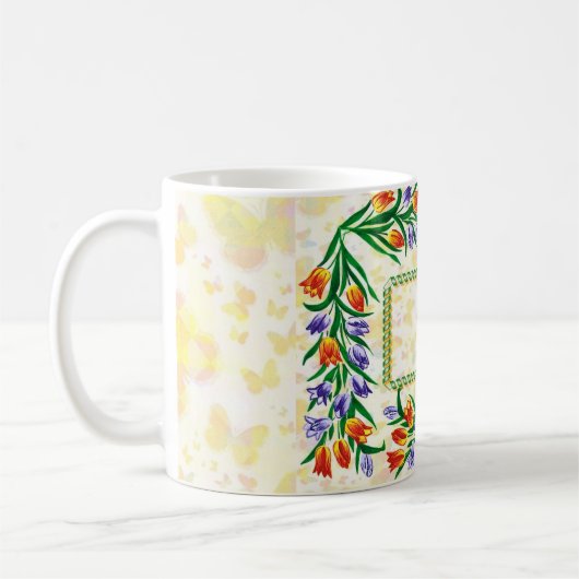 Mug cadre floral (Gauche)