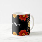 Mug Cadre floral élégant (Devant droit)