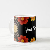 Mug Cadre floral élégant (Devant gauche)