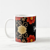 Mug Cadre floral élégant (Gauche)