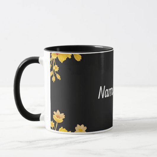 Mug Cadre floral élégant (Gauche)