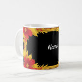 Mug Cadre floral élégant (Devant gauche)