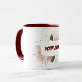 Mug Cadre floral personnalisé (Devant gauche)