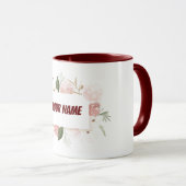 Mug Cadre floral personnalisé (Devant droit)