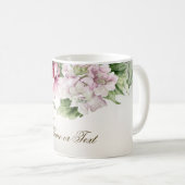 Mug Cadre floral rose aquarelle Bronze brillant élégan (Devant droit)