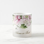 Mug Cadre floral rose aquarelle Bronze brillant élégan (Centre)