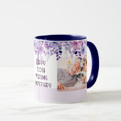MUG CADRE FLORAL SIMPLE 50E ANNIVERSAIRE DE MARIAGE (Devant droit)