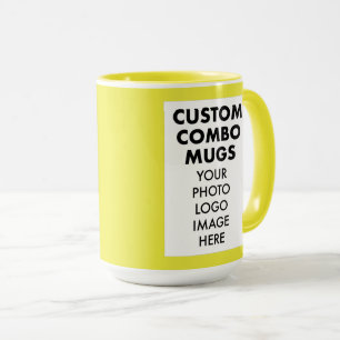 Mug Cadre jaune 2 x 4:6 Grande combinaison personnalis