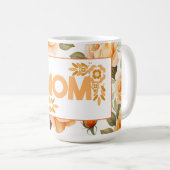 Mug Cadre Maman Fleur Orange Vintage (Devant droit)