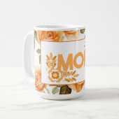 Mug Cadre Maman Fleur Orange Vintage (Devant gauche)