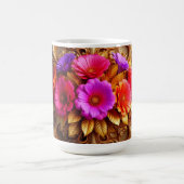Mug Cadre orné d'or élégant avec des fleurs (Centre)