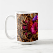 Mug Cadre orné d'or élégant avec des fleurs (Gauche)