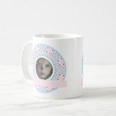 Mug Cadre personnalisé Pastel rose et bleu Mandala (Devant gauche)