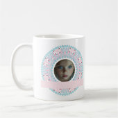Mug Cadre personnalisé Pastel rose et bleu Mandala (Gauche)