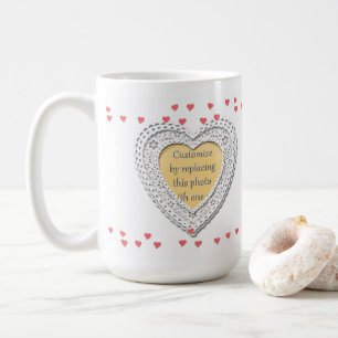 Mug Cadre Photo Avec Petits Coeurs