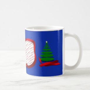 Mug Cadre photo d'arbre de Noël avec ruban rouge