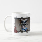 Mug Cadre photo Empreintes de pattes de chien (Gauche)