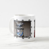 Mug Cadre photo Empreintes de pattes de chien (Devant gauche)
