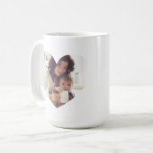 Mug Cadre photo moderne de coeur blanc Meilleure maman (Devant gauche)