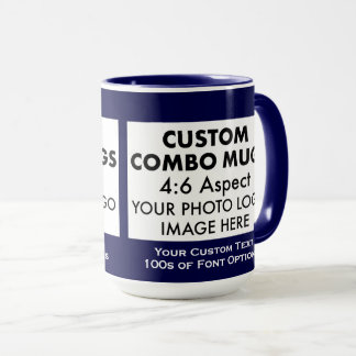 Mug Cadre photo Navy 4:6 Paysage 2 L. Combo personnali