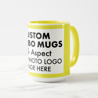 Mug Cadre photo paysage 4:6 jaune (L) Combo personnali